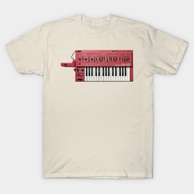 SH-101 -- Retro Synthesizer Design T-Shirt by DrumRollDesigns